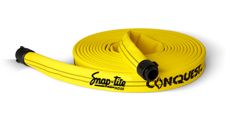 Ponn: conquest Double Jacket Hose/ 2" x 75 ft Lengths Coated/ 2.5" Coupled Blue / National Standard