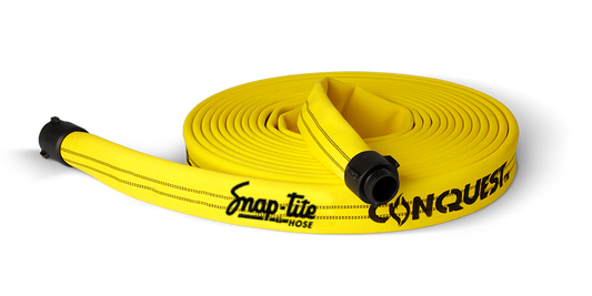 Ponn: conquest Double Jacket Hose/ 2" x 75 ft Lengths Coated/ 2.5" Coupled Blue / National Standard