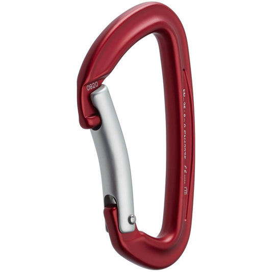 NRS Sliq Bent Gate Carabiner-Red/Silver