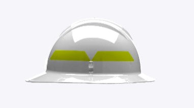 White Bullard Thermoplastic Wildfire Full Brim style helmet with ratchet suspension