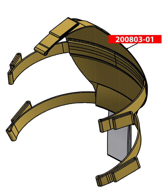 AV-3000 Facepiece Kevlar Head Harness Assemblies 4-Strap, Medium/Large