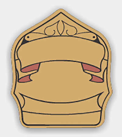6" Gold Leaf Helmet Shield 6-GL-5