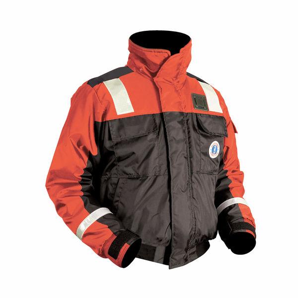 Classic Flotation Bomber Jacket w/ SOLAS Reflective Tape Orange/Black (33) / M