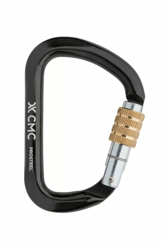 Carabiner, Prosteel screw lock D BLK/BRZ CMC
