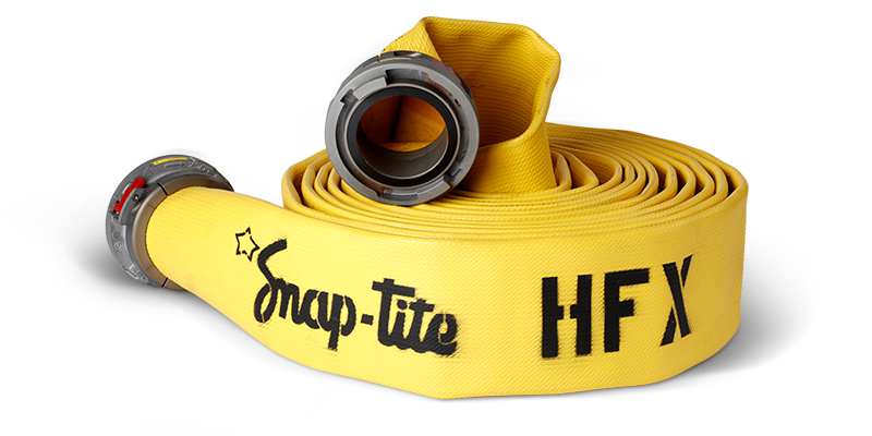 Snap-Tite HFX Rubber Hose Yellow 5 in. x 25 ft. Pony Length with 5" Storz Couplings