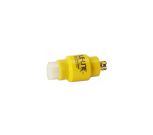 Tele-Lite Adapter, Male 15A, 125V TwistLock to Female 15A, 120V Straight Blade