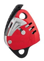 MAESTRO? L descent control/belay device with integrated progress capture pulley for loads up to 280 kg, NFPA  12.5-13 mm Red