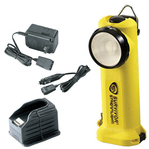 Survivor with Charger/Holder and 120V AC/12V DC cords Yellow